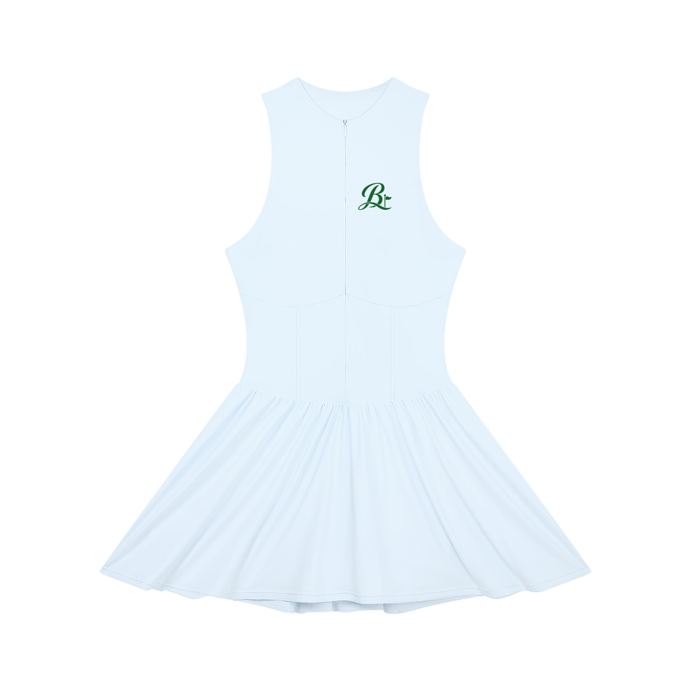 Women’s Ruched Sleeveless Full-Zip Dress