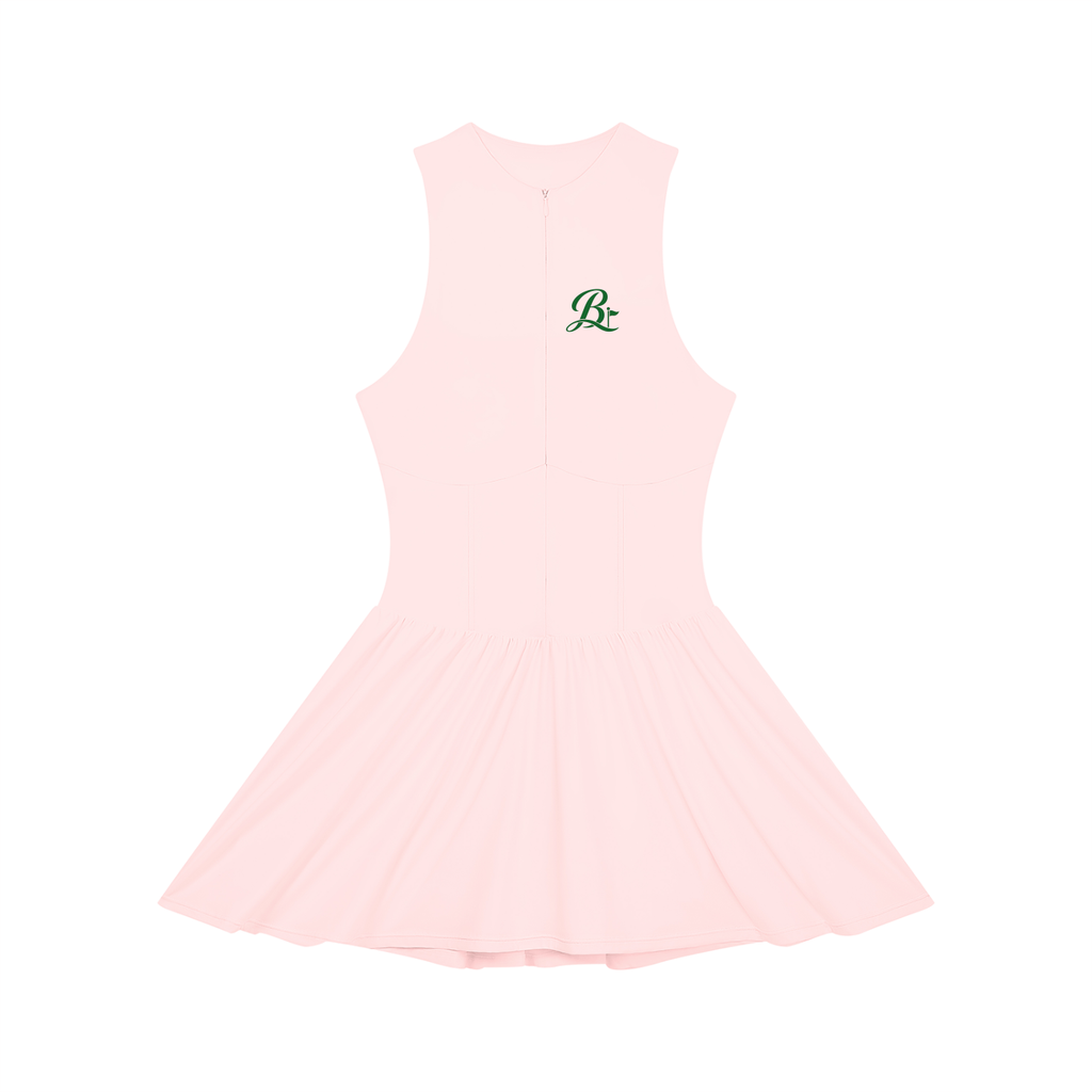 Women’s Ruched Sleeveless Full-Zip Dress